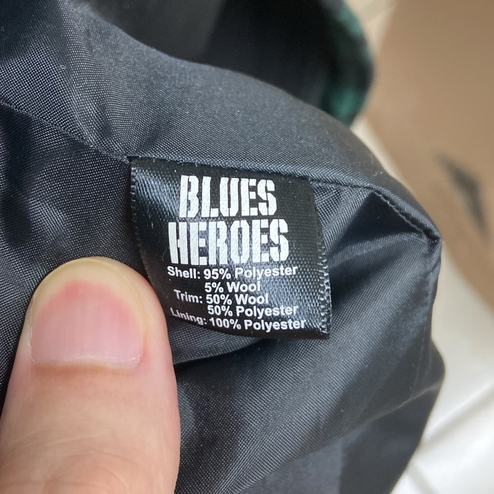 Blue Heroes Green and Black Plaid Men's Jacket - Picture 7 of 8